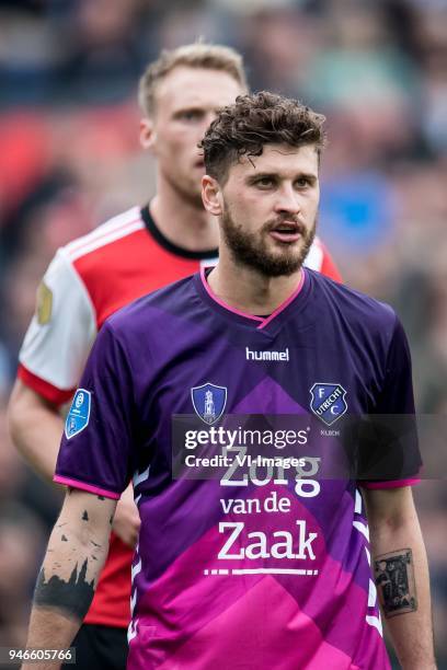 Mateusz Klich of FC Utrecht during the Dutch Eredivisie match between Feyenoord Rotterdam and FC Utrecht at the Kuip on April 15, 2018 in Rotterdam,...