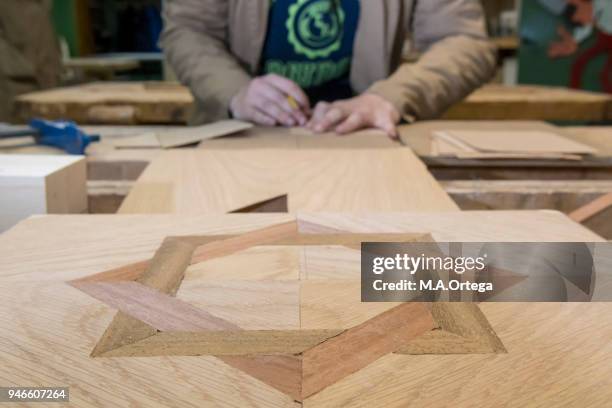 the carpenter woman - inlay stock pictures, royalty-free photos & images