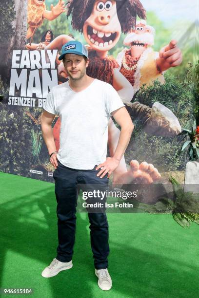 German actor Mirko Lang during the 'Early Man - Steinzeit Bereit' premiere at Kino in der Kulturbrauerei on April 15, 2018 in Berlin, Germany.