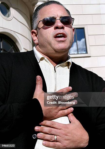 John A. "Junior" Gotti, son of the late Gambino family crime boss, speaks after a hearing on his tax payment status outside the Federal Court House...