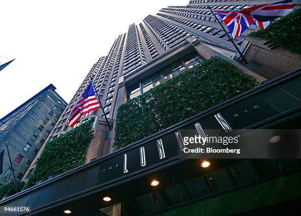 And British flags fly outside the London NYC Hotel in New York, Tuesday, November 21, 2006. The venue comprises two distinct spaces: a 70-seat...