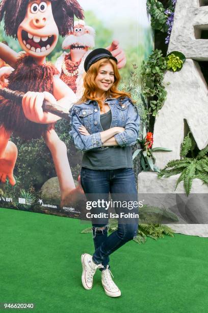 German presenter and model Palina Rojinski during the 'Early Man - Steinzeit Bereit' premiere at Kino in der Kulturbrauerei on April 15, 2018 in...