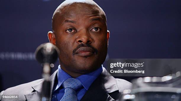 President Pierre Nkurunziza of Burundi attends the Microsoft African leaders Forum in Cape Town South Africa Monday, July 10, 2006.