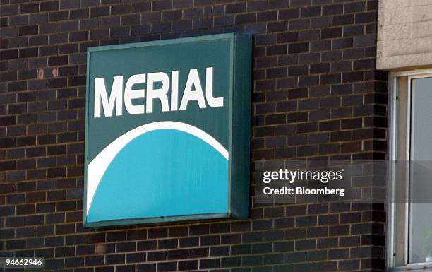 The Company logo of Merial Animal Health ltd., is seen on their premises at Pirbright, Surrey, U.K., on Sunday, Aug 2007. The U.K. Government...