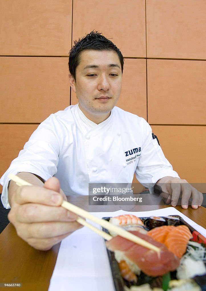Endo Kazutoshi, head sushi chef of Zuma Japanese restaurant,