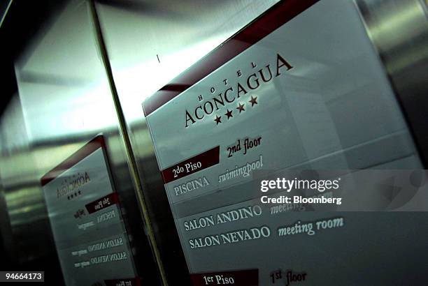 An elevator in the Aconcagua Hotel in Mendoza, Argentina, on July 24, 2007. Theodore Roxford, also known as Edward Pastorini, stayed at this hotel...
