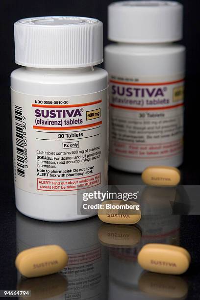 Treatment Sustiva is shown in a Cambridge, Massachusetts pharmacy Wednesday, July 12, 2006. U.S. Regulators said they approved a once-a-day pill...