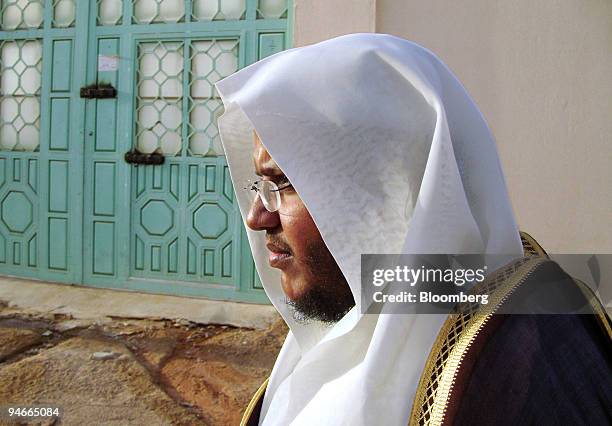 Sheikh Ahmed Jelan, an Islamic scholar who teaches classes on Islamic Jihad to Saudi militants, stands outside a detention facility outside of...