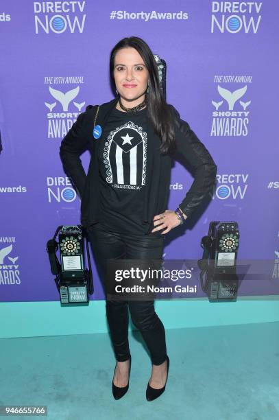 Nomiki Konst attends the 10th Annual Shorty Awards at PlayStation Theater on April 15, 2018 in New York City.