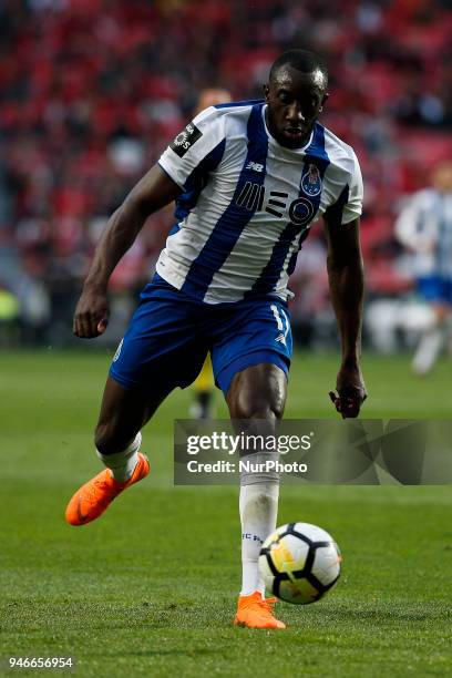 Porto's forward Moussa Marega in action during Primeira Liga 2017/18 match between SL Benfica vs FC Porto, in Lisbon, on April 15, 2018.