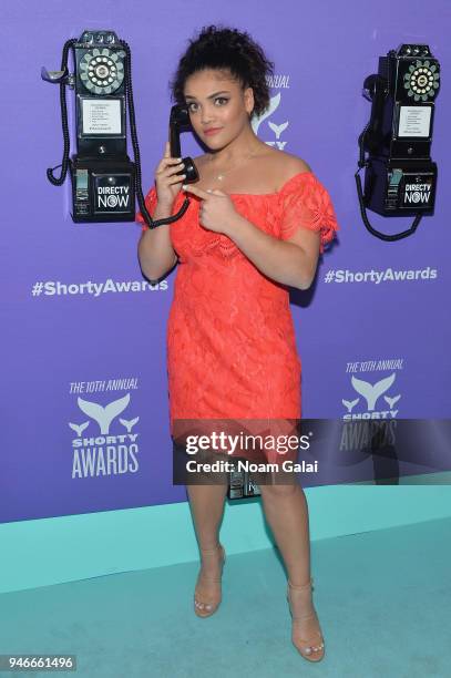 Gymnast Laurie Hernandez attends the 10th Annual Shorty Awards at PlayStation Theater on April 15, 2018 in New York City.