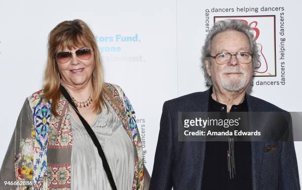 Actor Russ Tamblyn and Bonnie Murray Tamblyn arrive at the 31st Annual Gypsy Awards Luncheon at The Beverly Hilton Hotel on April 15, 2018 in Beverly...