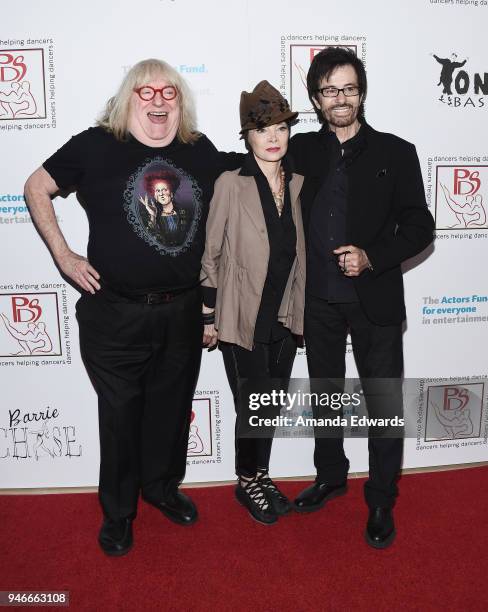 Writer Bruce Vilanch, singer Toni Basil and dancer George Chakiris arrive at the 31st Annual Gypsy Awards Luncheon at The Beverly Hilton Hotel on...