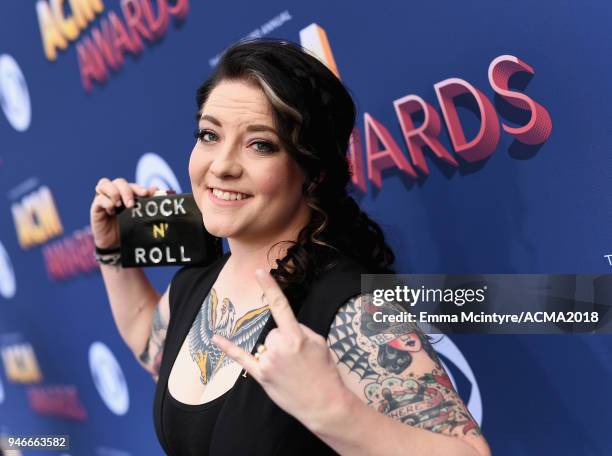 Ashley McBryde attends the 53rd Academy of Country Music Awards at MGM Grand Garden Arena on April 15, 2018 in Las Vegas, Nevada.