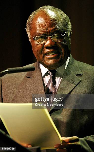 Hifikepunye Pohamba, Namibia's president speaks at the U.S.-Africa Business Summit, in Cape Town, South Africa, on Thursday, Nov. 15, 2007....