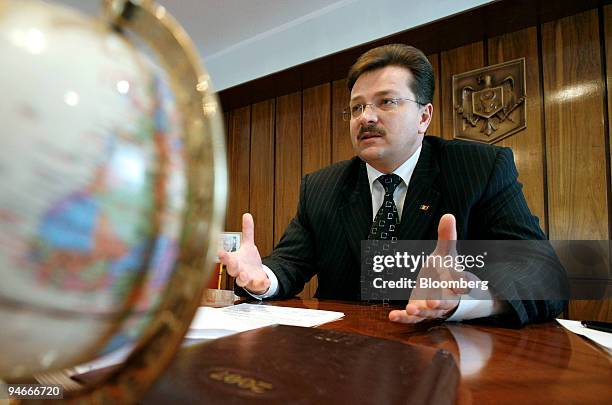 Andrei Stratan, Moldovan Foreign Minister, speaks in his office in Chisinau, Moldova, on Wednesday, Nov. 14, 2007. Transnistria is in a quandary:...