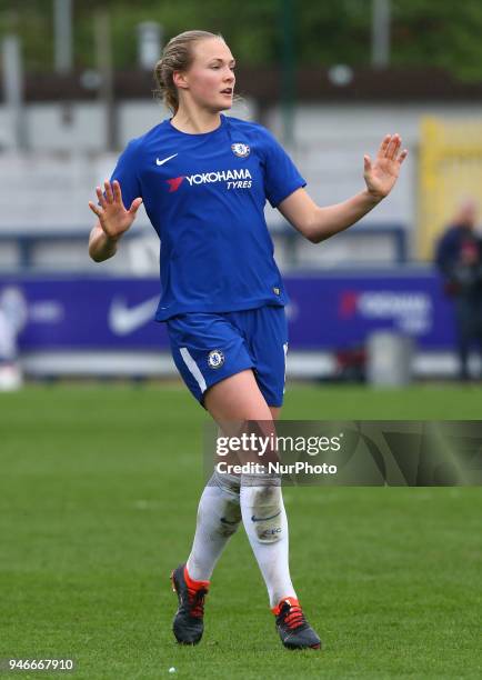 Chelsea Ladies Magdalena Eriksson during The SSE Women's FA Cup semi-final match between Chelsea Ladies and Manchester City Women at Kingsmeadow,...