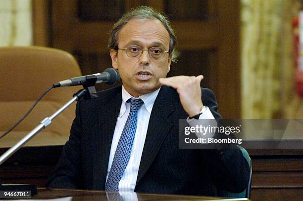 Luciano Del Soldato, Parmalat SpA former chief financial officer testifies in Milan, Italy, Wednesday, April 19, 2006.