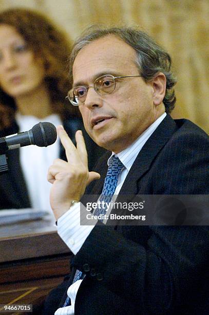 Luciano Del Soldato, Parmalat SpA former chief financial officer testifies in Milan, Italy, Wednesday, April 19, 2006.