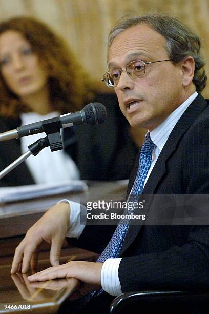 Luciano Del Soldato, Parmalat SpA former chief financial officer testifies in Milan, Italy, Wednesday, April 19, 2006. 2006.