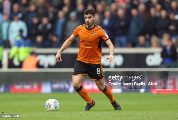 Ruben Neves of Wolverhampton Wanderers during the Sky Bet Championship match between Wolverhampton Wanderers and Birmingham City at Molineux on April...