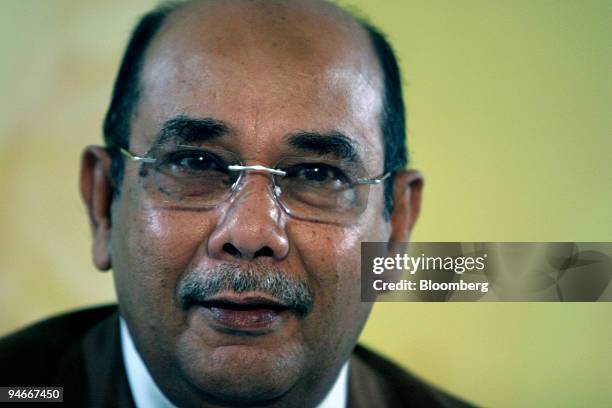 Datuk Seri Syed Hamid Albar, Malaysia's minister of foreign affairs, looks on at a news briefing during a meeting for the Association of Southeast...