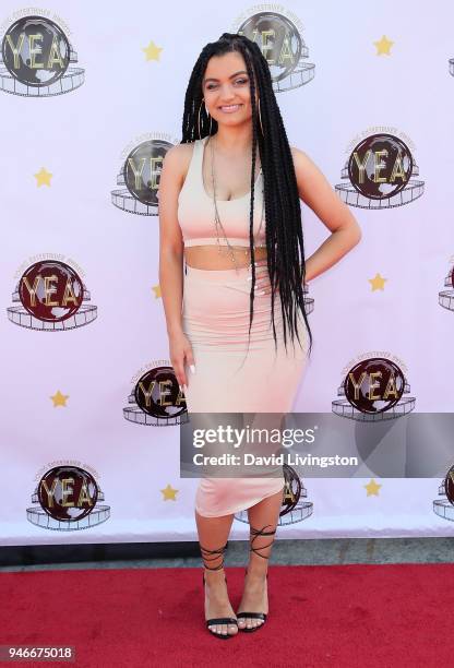 Actress Laci Kay attends the 3rd Annual Young Entertainer Awards at The Globe Theatre on April 15, 2018 in Universal City, California.