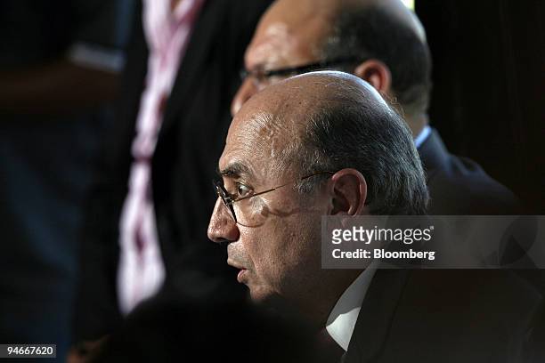 Henrique de Campos Meirelles, Brazil?s central bank president, speaks during the G20 Finance Ministers and Central Banking Governors meeting in...