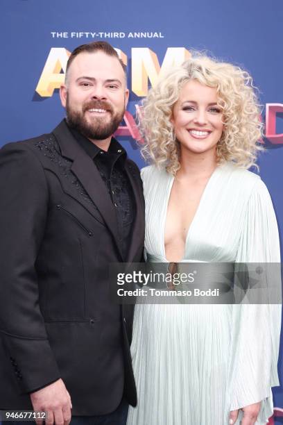 Adam Weaver and Cam attend the 53rd Academy of Country Music Awards at MGM Grand Garden Arena on April 15, 2018 in Las Vegas, Nevada