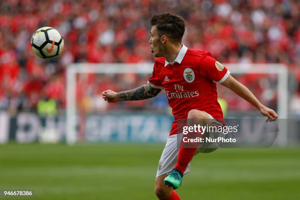 Benfcas Defender Alex Grimaldo from Spain during the Premier League 2017/18 match between SL Benfica v FC Porto, at Luz Stadium in Lisbon on April...