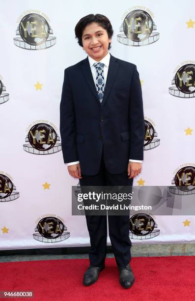 Actor Anthony Gonzalez attends the 3rd Annual Young Entertainer Awards at The Globe Theatre on April 15, 2018 in Universal City, California.