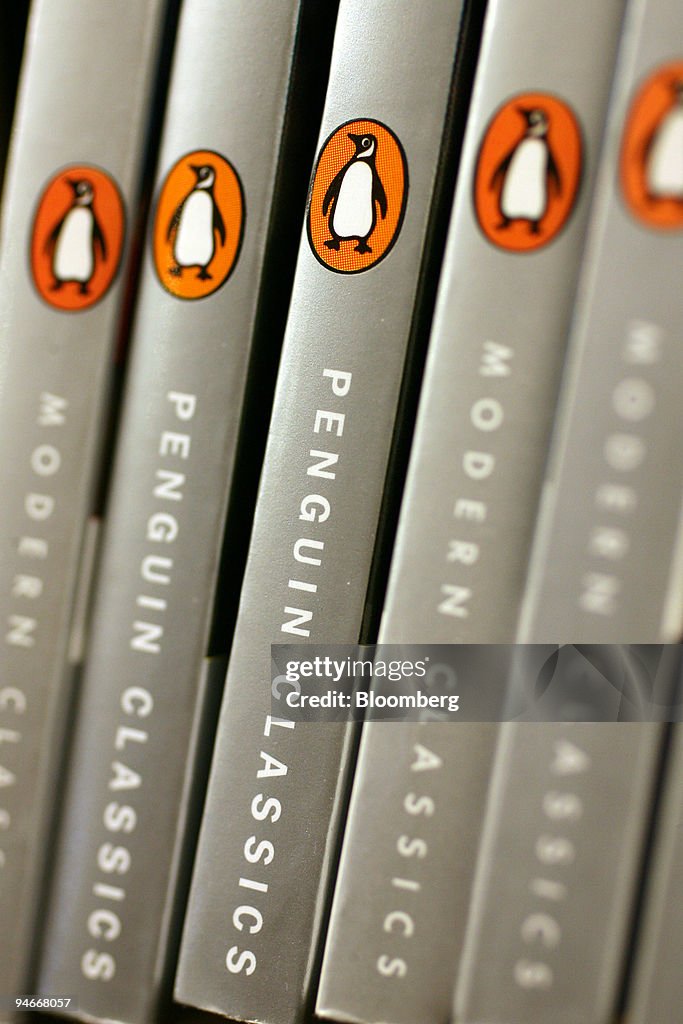 Penguin Classics books are displayed in a book shop in Londo