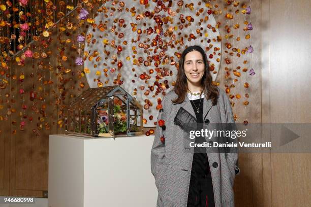 Enrica Ponzellini attends Tiffany & Co. - Home and Accessories Collection on April 15, 2018 in Milan, Italy.