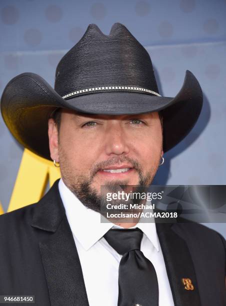 Jason Aldean attends the 53rd Academy of Country Music Awards at MGM Grand Garden Arena on April 15, 2018 in Las Vegas, Nevada.