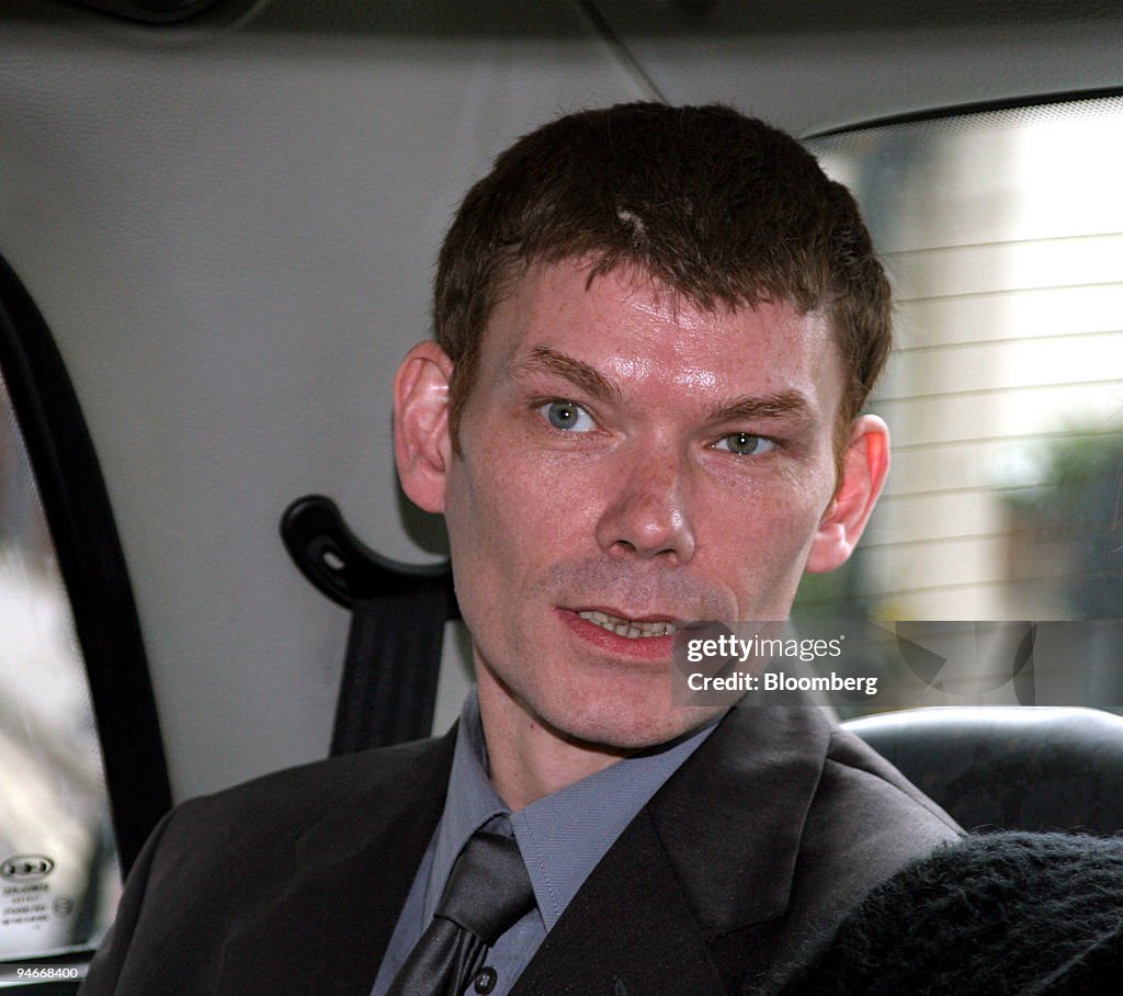 Gary McKinnon, 39, leaves Bow Street Magistrates Court, in L