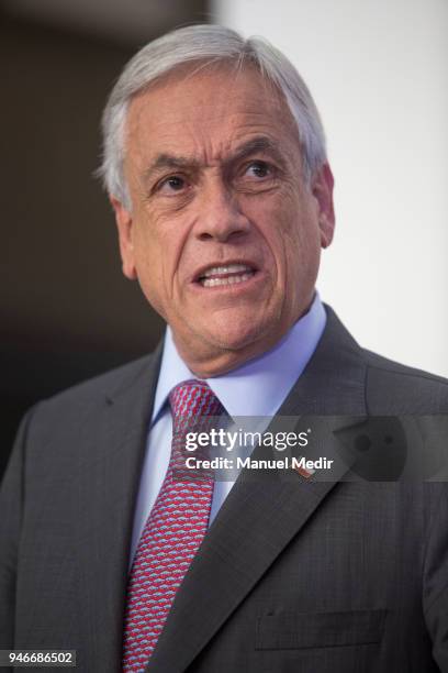 Sebastian Piñera President of Chile speaks during Day 2 of the VIII Summit of The Americas on April 14, 2018 in Lima, Peru.