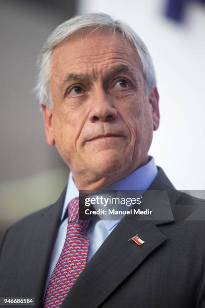 Sebastian Piñera President of Chile speaks during Day 2 of the VIII Summit of The Americas on April 14, 2018 in Lima, Peru.