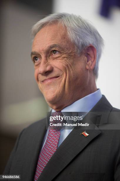 Sebastian Piñera President of Chile speaks during Day 2 of the VIII Summit of The Americas on April 14, 2018 in Lima, Peru.