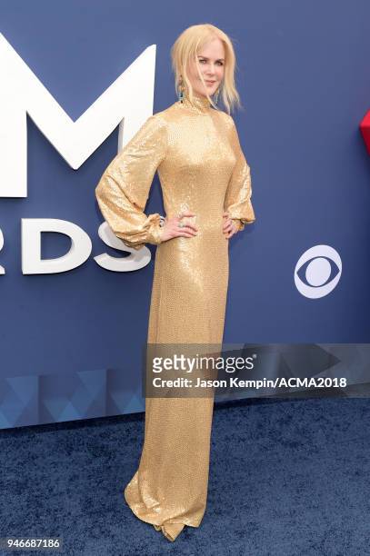 Nicole Kidman attends the 53rd Academy of Country Music Awards at MGM Grand Garden Arena on April 15, 2018 in Las Vegas, Nevada.
