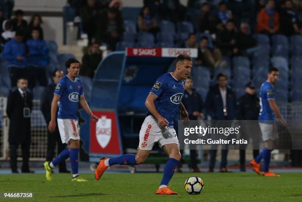 Os Belenenses midfielder Hassan Yebda from Algeria in action during the Primeira Liga match between CF Os Belenenses and Sporting CP at Estadio do...