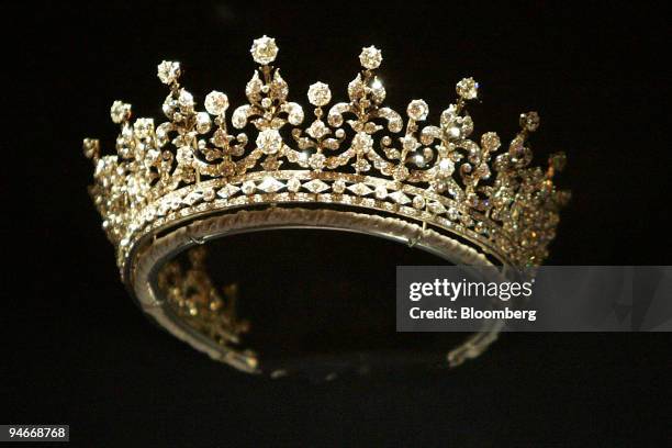 Made by Garrards in 1893 this silver and diamond tiara was a wedding present for the future Queen Mary from the Girls of Great Britain and Ireland,...