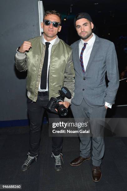 Casey Neistat and Dan Mace attend the 10th Annual Shorty Awards at PlayStation Theater on April 15, 2018 in New York City.