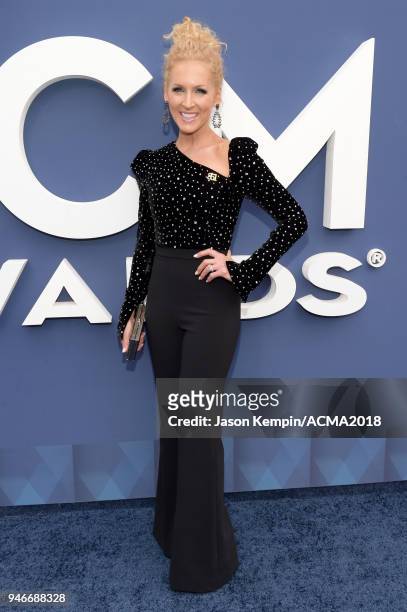 Kimberly Schlapman of Little Big Town attends the 53rd Academy of Country Music Awards at MGM Grand Garden Arena on April 15, 2018 in Las Vegas,...