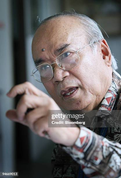 Sidi Munan,president of Sarawak Dayak Iban Association , speaks during an interview at his office in Kuching,Sarawak, Malaysia, on Thursday, July 26,...