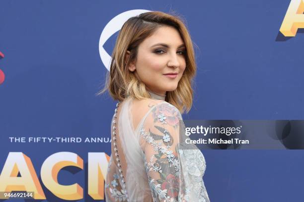 Julia Michaels attends the 53rd Academy of Country Music Awards at MGM Grand Garden Arena on April 15, 2018 in Las Vegas, Nevada.