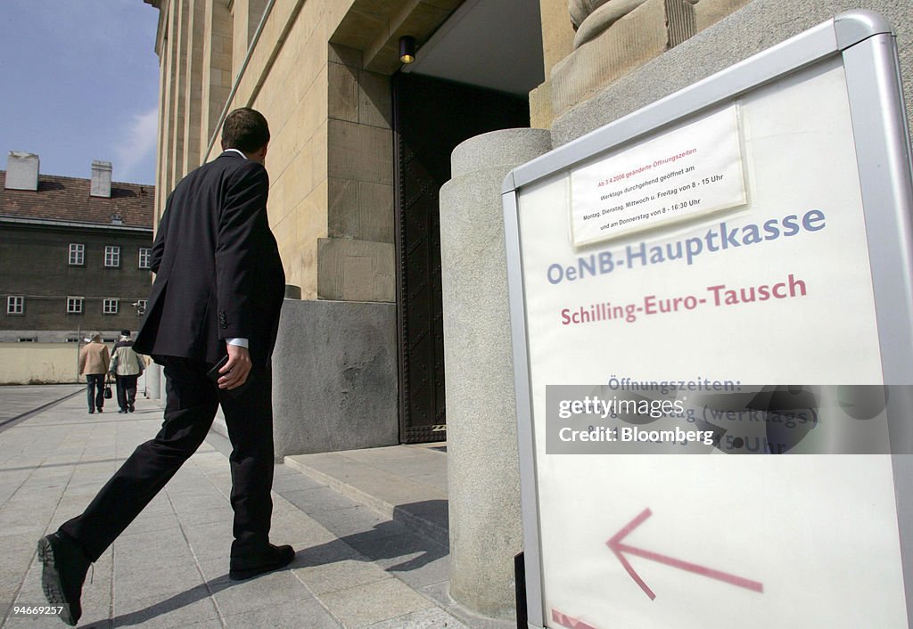 The Austrian National Bank is seen in Vienna, Austria, on Mo