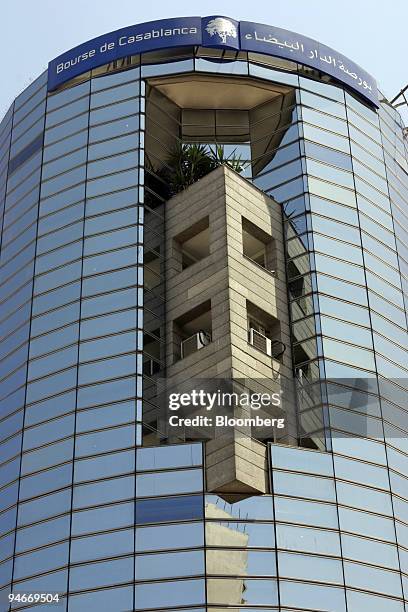 The exterior of the Casablanca Stock Exchange is seen in Casablanca, Morocco, on Monday, July 23, 2007. The midnight fog rolls off the Atlantic,...