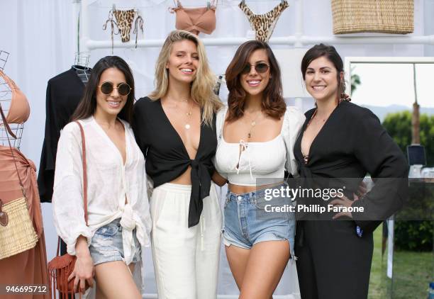 Tash Oakley , Devin Brugman and guests at the American Express Platinum House at Parker Palm Springs on April 15, 2018 in Palm Springs, California.