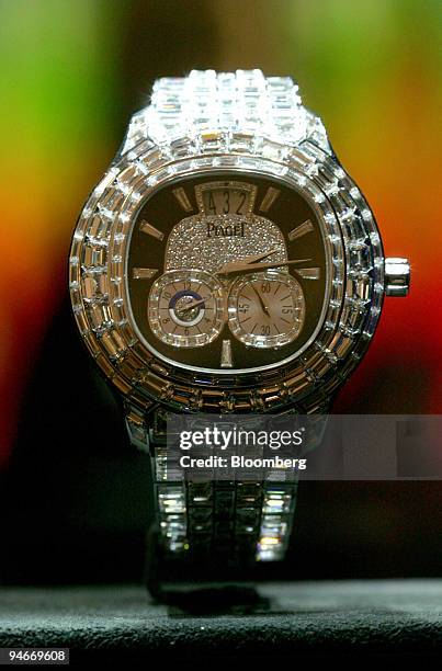 Piaget Emperador Coussin Haute Joaillerie is seen on display at the HH, Salon International de la Haute Horlogerie, in Geneva, Switzerland, Monday,...