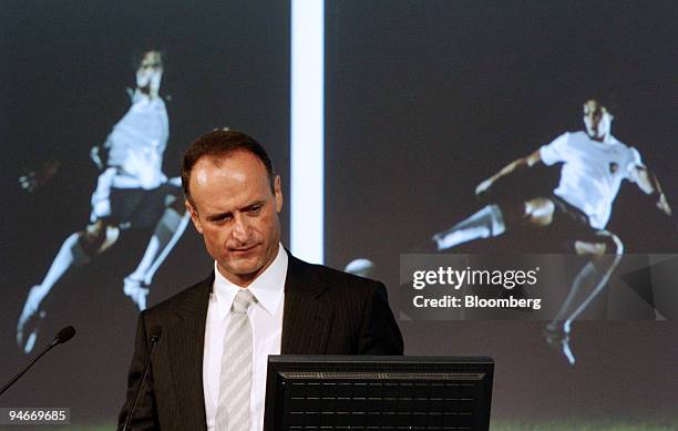 Hugo Boss AG Chief Executive Dr. Bruno Saelzer listens during a press conference in Metzingen, Germany, Thursday, March 23, 2006. Hugo Boss AG Chief...